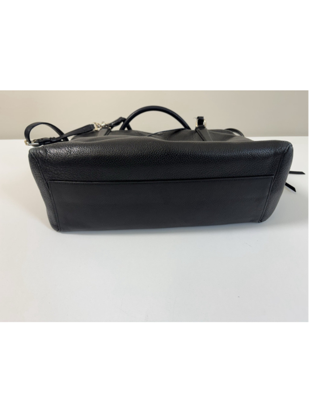 Coach Borough Leather shoulder Bag Black pebbled Leather large Tote Purse - Picture 5 of 14